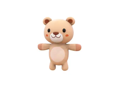 Cute Cartoon Bear 3D model