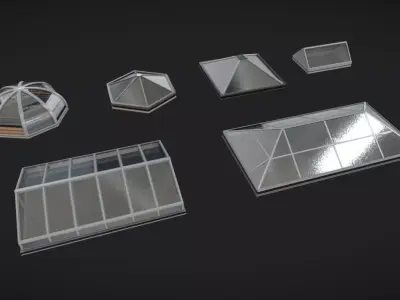 Skylights Low-poly 3D model