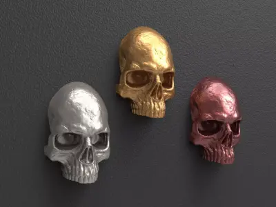 Skull Wall Sculpture 3D print model