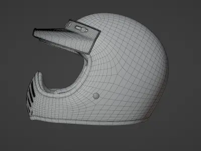 Helmet Bell Moto 3  3D model