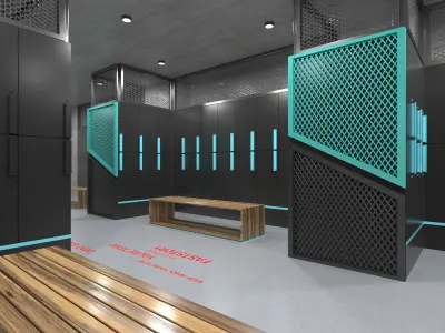 Locker Room 3D model