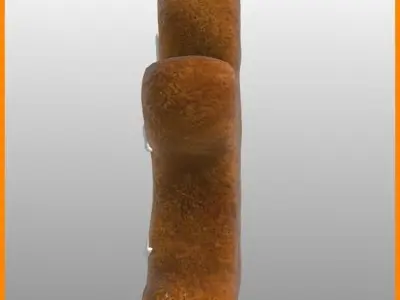 Gingerbread Man Low-poly 3D model