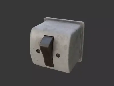 Old Soviet Switch Low-poly 3D model