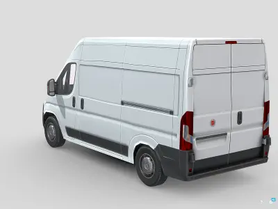 Fiat Ducato Panel Van 2014 Low-poly 3D model