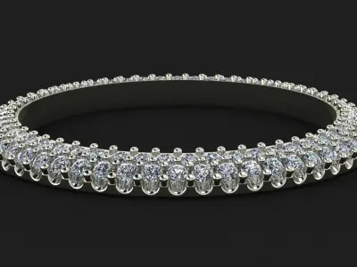 41mm Rolex Compatible Diamond bezel 2 row 1-9mm 3D print model