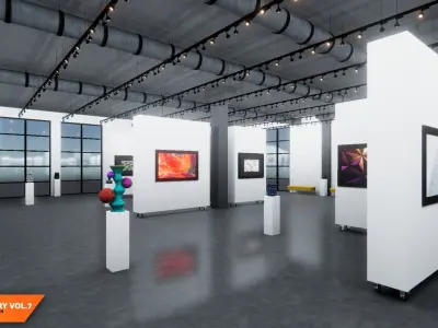 Art gallery Vol7 - modular exposition 3D model