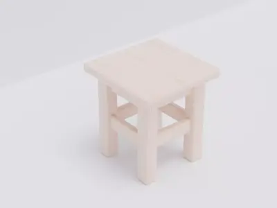 stool Low-poly 3D model