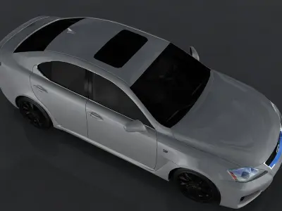 Lexus IS F Low-poly 3D model