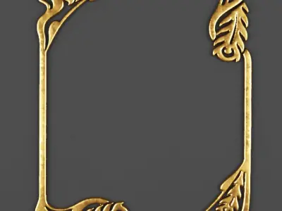 Collection stucco molding frame 3 3D model