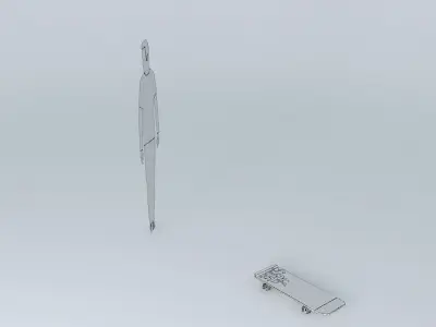 Simple skateboard design Free 3D model