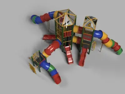 Playground set Low-poly 3D model
