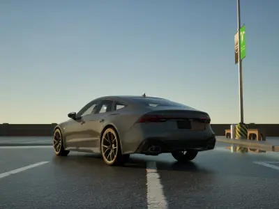 Audi RS7 C8 Low-poly 3D model