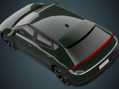 EV Car 01 Low-poly 3D model