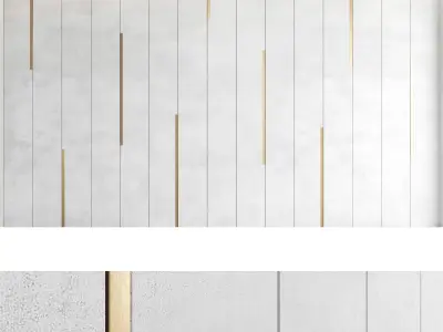 Decorative wall panel set 47 3D model