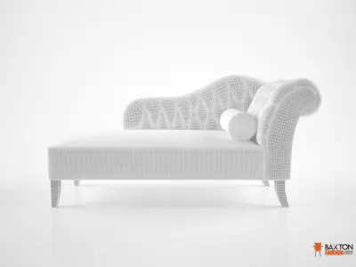 Baxton Studio Aphrodite Tufted Modern Chaise Lounge 3D model