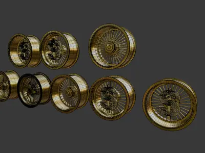 Custom Lowrider Wheel Design for 3D Printing  STL File 3D print model