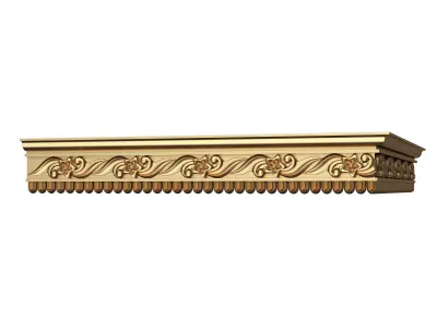 Cornice Decoration Molding 051 270 Degree Low-poly 3D model