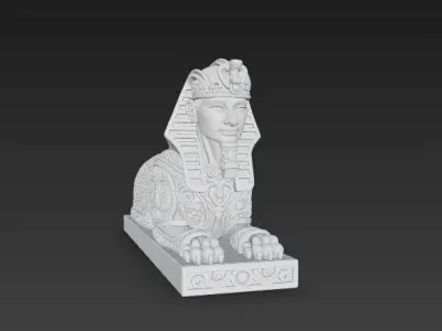 3D Printable Ancient Egyptian Sphinx Bust  3D model