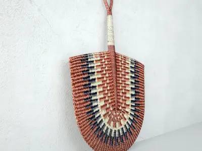 African Handwoven Fan 15 3D model