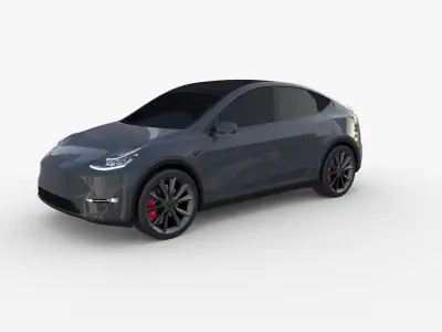 Tesla Model Y Midnight Silver 3D model