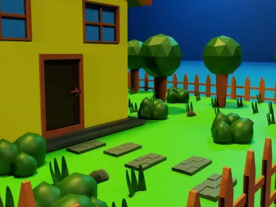 Mini House Free low-poly 3D model
