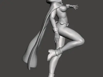 raven girl 3d model  3D print model