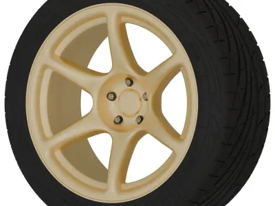Kansei Tandem Aftermarket Wheel Low-poly 3D model