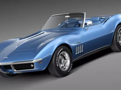Chevrolet Corvette C3 1969 Convertible 3D Model 3D model