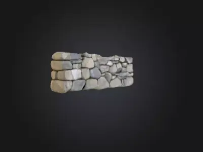 Stonewall Formation Low-poly 3D model