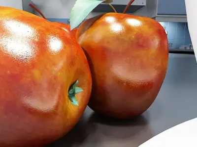 Red Apple High Detail 3D model