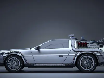Back to the Future Delorean 3D model