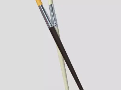 Paint Brush 4 Low-poly 3D model