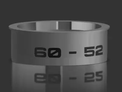 62mm to 52mm Aftermarket Gauge Adapter Free 3D print model