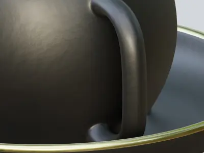 Black Espresso Cup 3D model