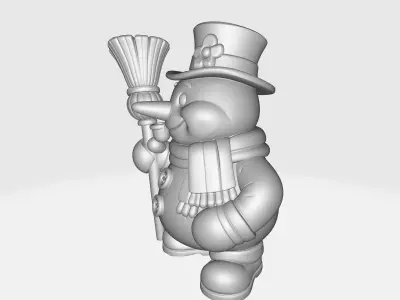 Charming Snowman 3D Print Model Winter Holiday Decoration 3D print model