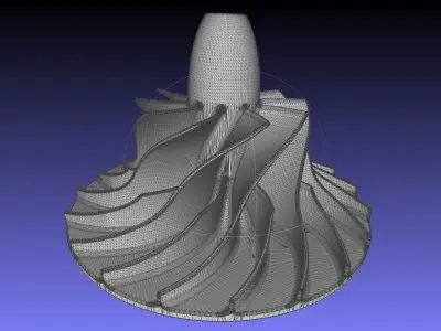 Printable Radial Pump Turbopump Impeller Model 3D print model
