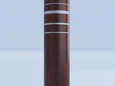 Wooden Vases Set 3D model