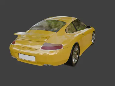 Porsche 911 Model 2002 Low-poly 3D model