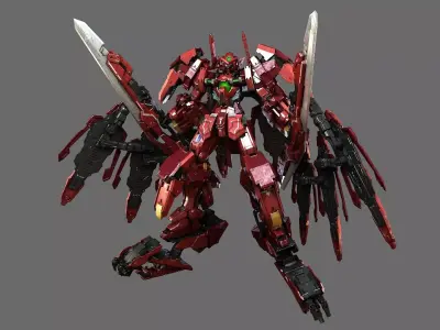 MOBILE SUIT GNY-001F GUNDAM ASTRAEA TYPE-F AVARANG DASH OP-SET 3D model