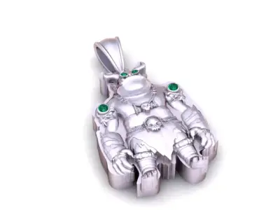 Golden Devil Pendant 3D Printable Model 3D print model