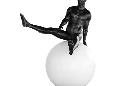 Dynamic Gymnast Sculpture 3D model