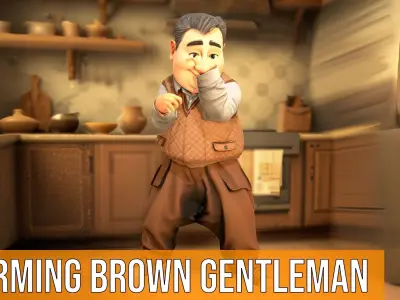 Charming Brown Gentleman model pack Low-poly 3D model