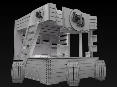Booth Exhibition Stand a156  3D model
