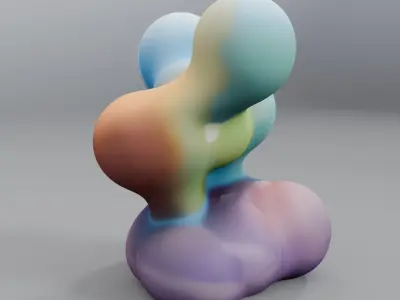 abstract statue 3D model