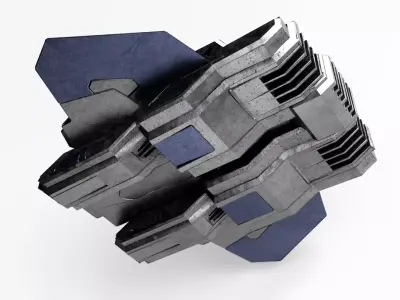 Star Speeder Low-poly 3D model