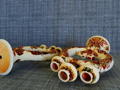 Ceramic Candlestick Low-poly 3D model