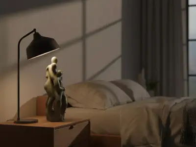 Family Unity Abstract Statue 3D Model for Print Low-poly 3D model