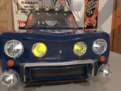 Renault 8s Gordini rally 3D model