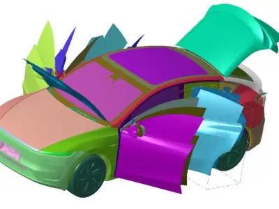 Tesla Model Y RWD 2025 Vehicle 3d scan data 3D model 3D model