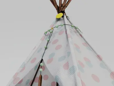 Tepee - Tend Tipi Prop PBR Ready UE Unity  Low-poly 3D model